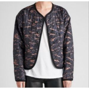 Hudson Jeans $295 Quilted Reversible Crop Jacket Womens M NEW